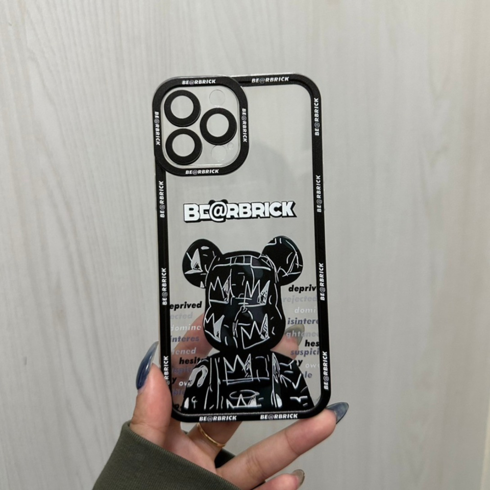 Iphone 潮牌暴力熊 KAWS 庫播力克熊(黑)空壓手機殼-細節圖2