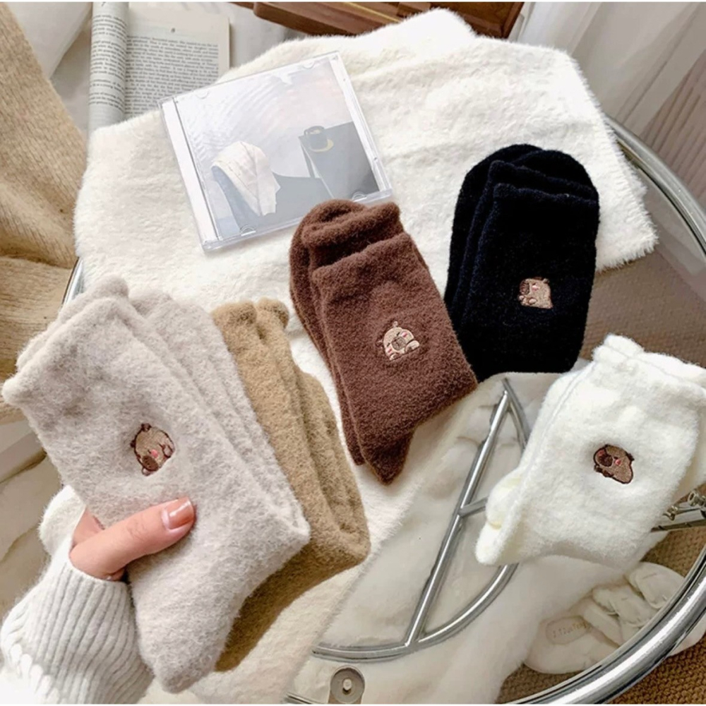 🏷️女款韓版卡比巴拉刺繡長襪-細節圖4