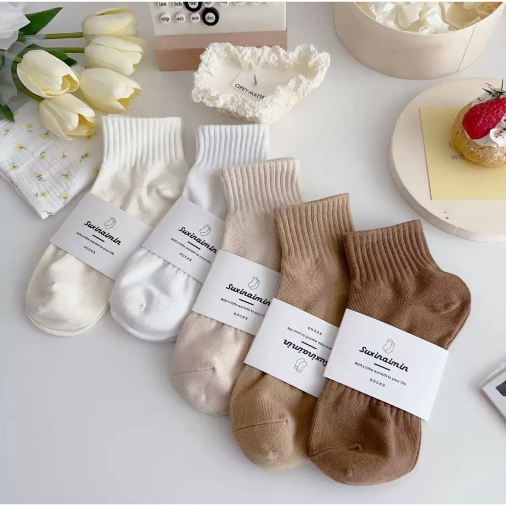 🏷️ins百色運動風純棉短襪-細節圖5