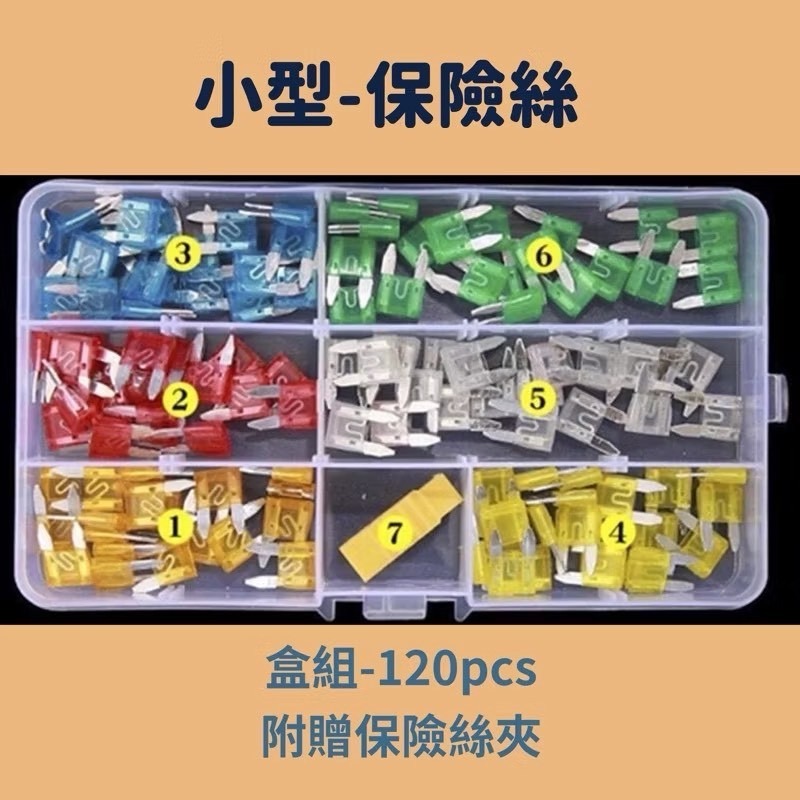 通用小型保險絲 1盒120粒 汽機車用 保險絲 /保險插片 /保險管 / 防水保險絲盒-規格圖4