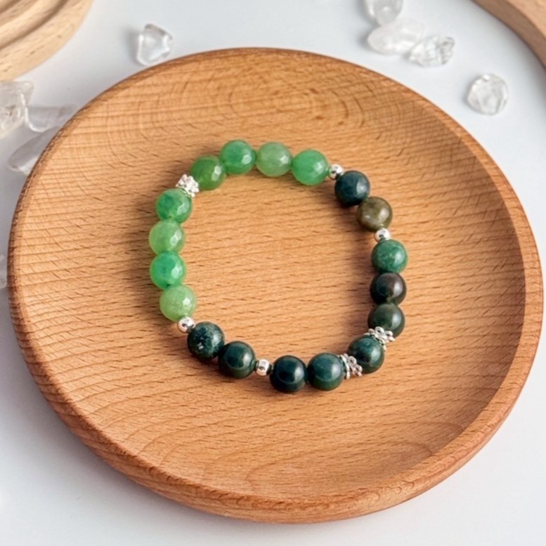 【XENA｜森語靜心手鍊】讓自然療癒你，讓心慢慢安靜（8mm｜手圍14–15cm）-細節圖2