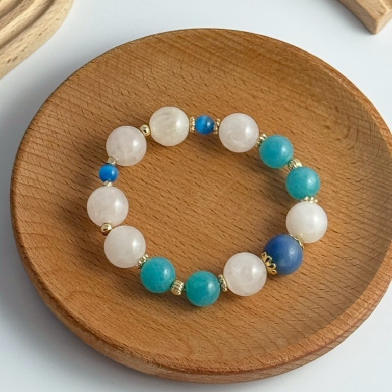 【XENA｜心海療癒手鍊】清澈如光・溫柔堅定的內在旅程（10-12mm｜手圍14–15cm）-細節圖2