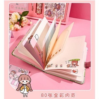 吃貨零食舖│ 阿卡醬 手帳本 禮盒 女生 可愛 櫻花 禮盒 少女心手帳 貼紙 膠帶 工具材料 禮物 聖誕節 交換禮物-細節圖6