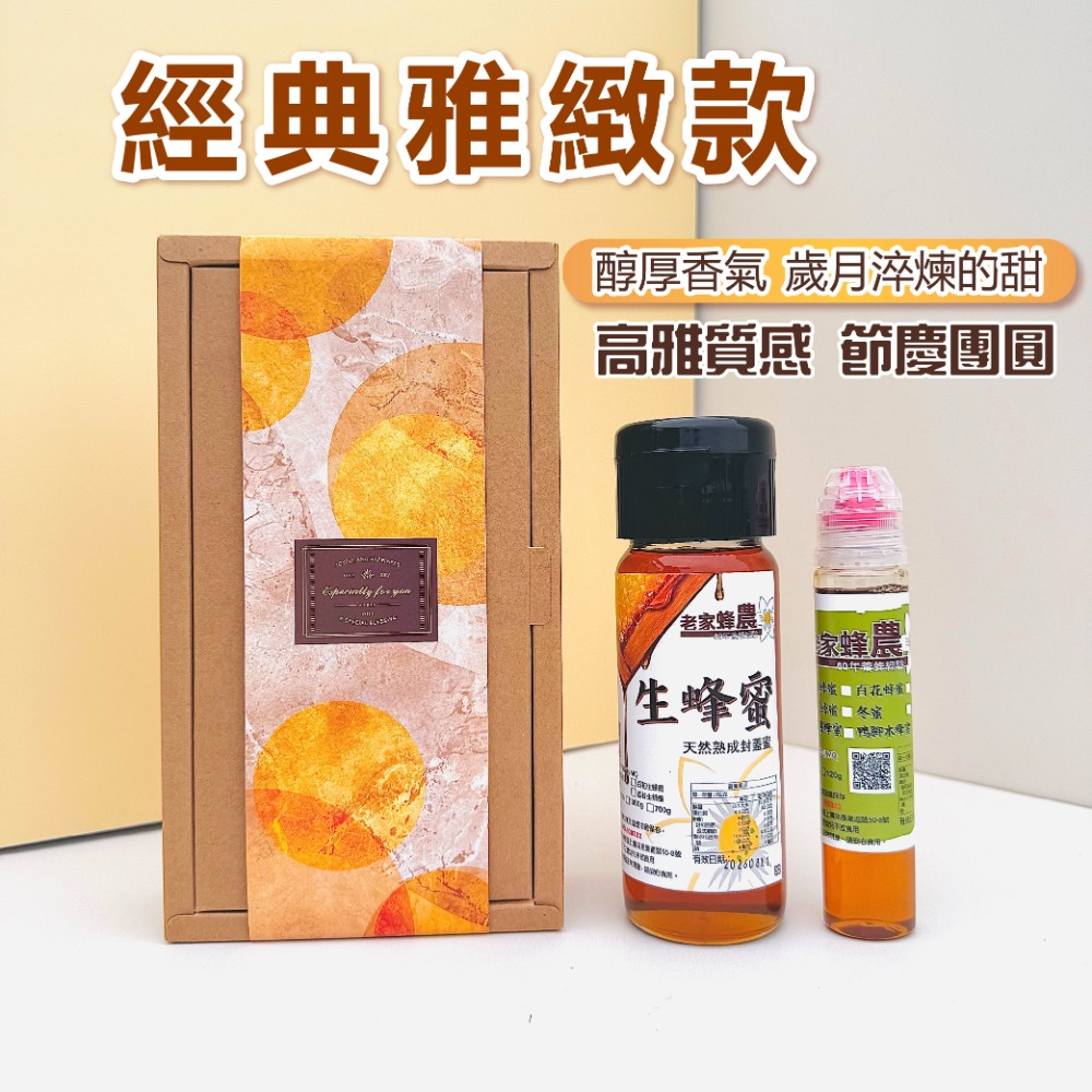 【老家蜂農養蜂場】超值蜂蜜禮盒組 禮盒系列生蜂蜜/擠壓瓶-規格圖8