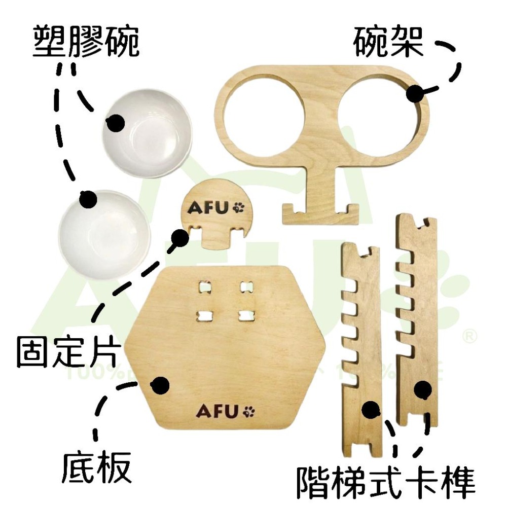 【AFU寵物世界】斜面雙口碗架 寵物碗架 寵物食盆 寵物用品 貓咪狗狗 毛孩用品 食盆 貓咪用品 小型犬用品-細節圖5