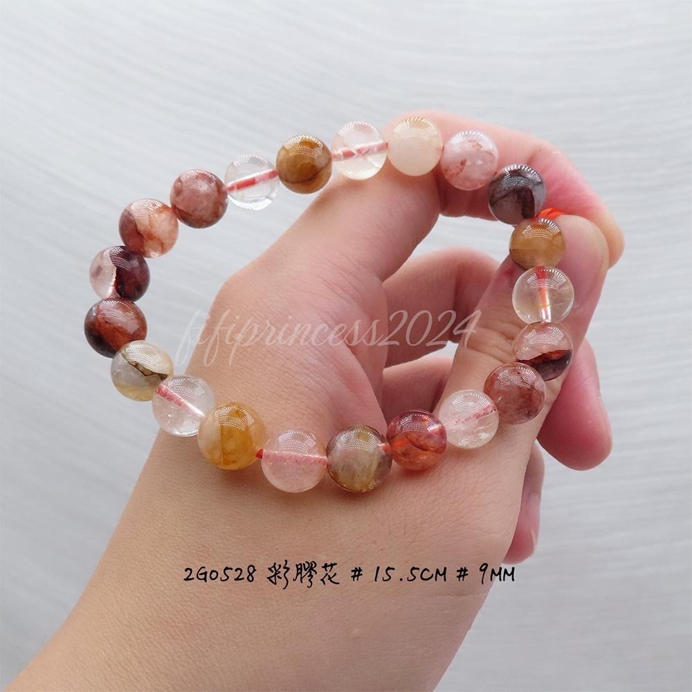 天然彩膠花手串｜招財旺運水晶｜能量手珠｜療癒系飾品｜開運手串｜送禮推薦｜肥肥公主水晶小舖-細節圖6