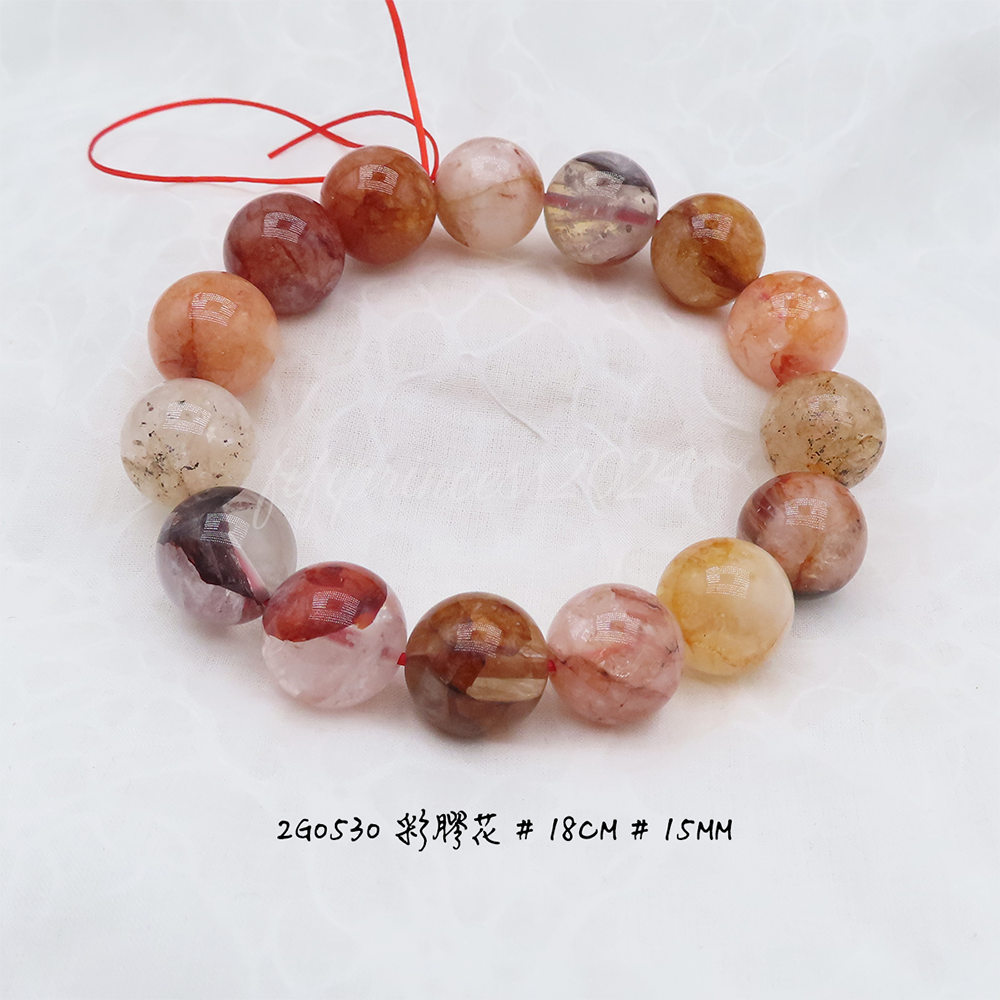 天然彩膠花手串｜招財旺運水晶｜能量手珠｜療癒系飾品｜開運手串｜送禮推薦｜肥肥公主水晶小舖-規格圖9