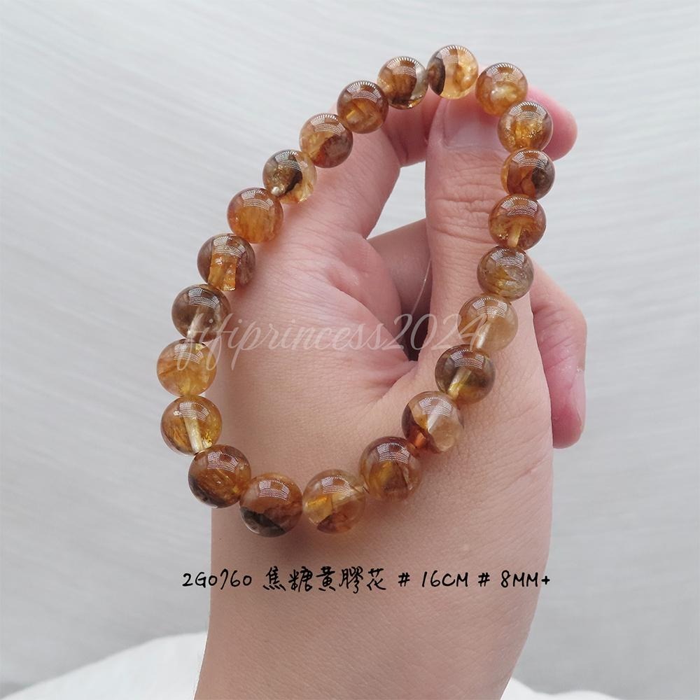 肥肥公主水晶小舖＊0923＊黃膠花手串＊-細節圖2