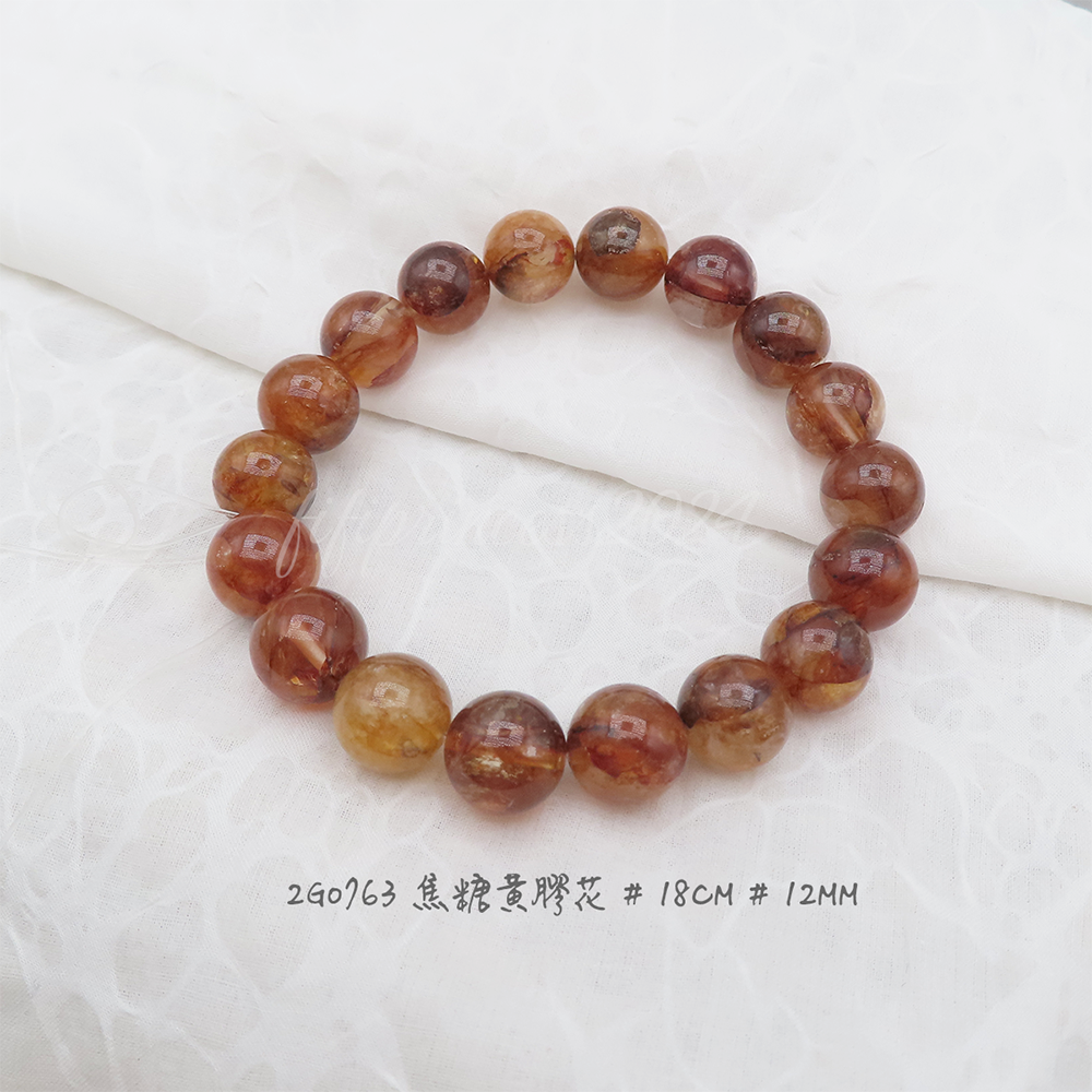 肥肥公主水晶小舖＊0923＊黃膠花手串＊-規格圖9