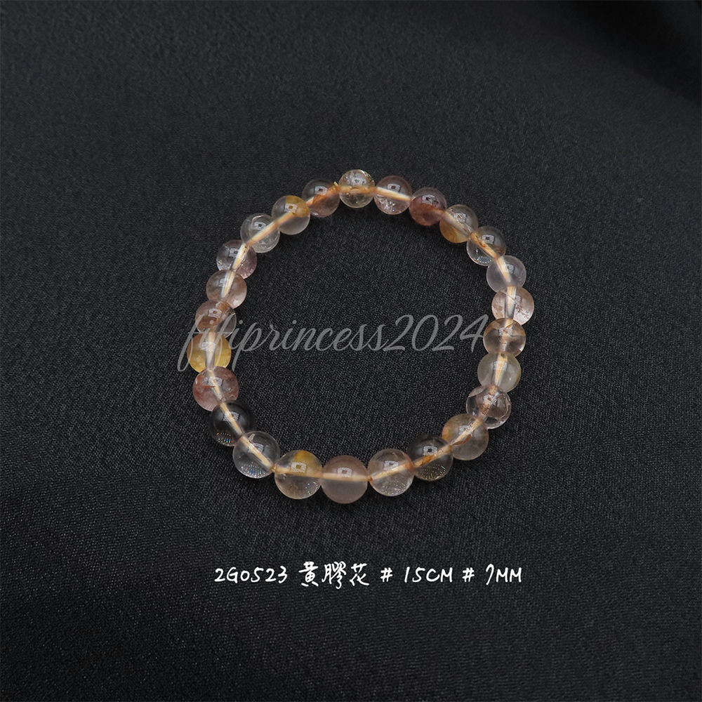 肥肥公主水晶小舖＊0923＊黃膠花手串＊-規格圖9