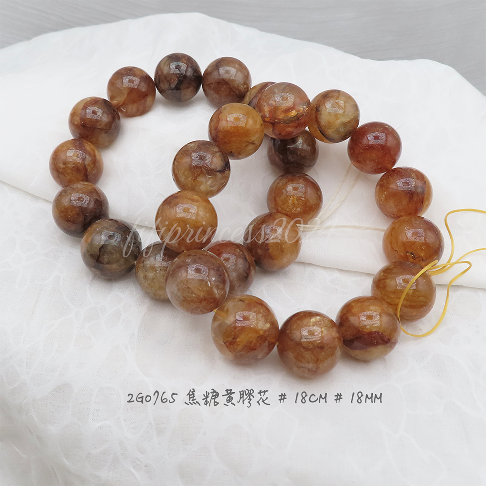 肥肥公主水晶小舖＊0923＊黃膠花手串＊-規格圖9