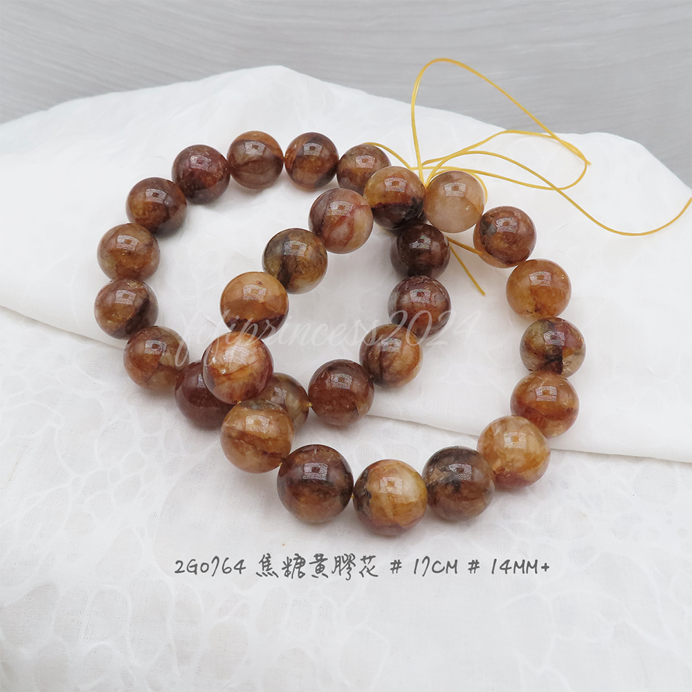 肥肥公主水晶小舖＊0923＊黃膠花手串＊-規格圖9