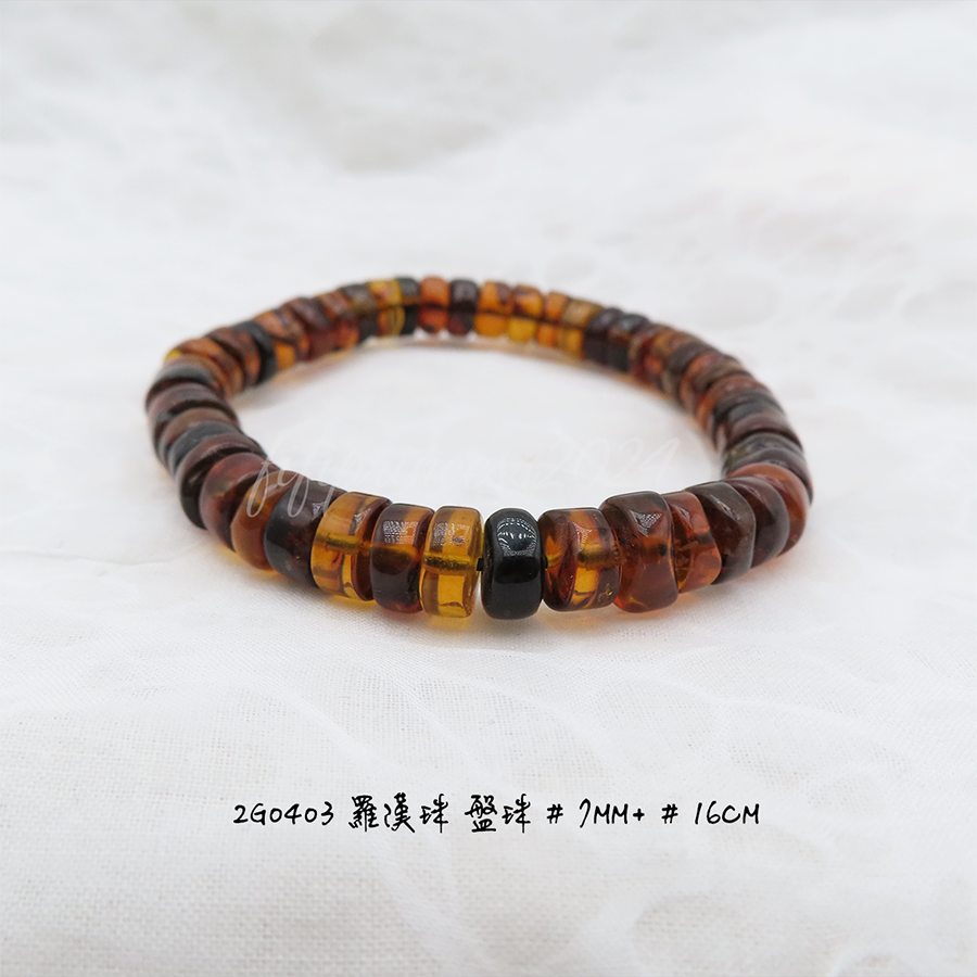 肥肥公主水晶小舖＊1111＊天然琥珀＊羅漢珠＊豆油紅＊-細節圖4