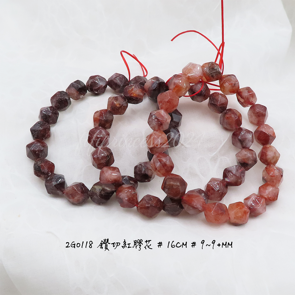 鑽切紅膠花-9mm-16cm-不挑款