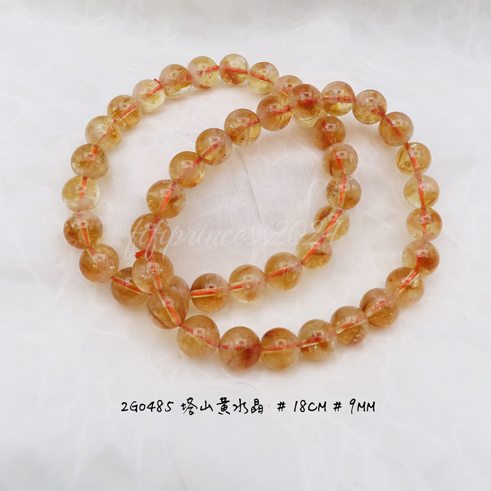 塔山黃水晶-9mm-18cm-不挑款