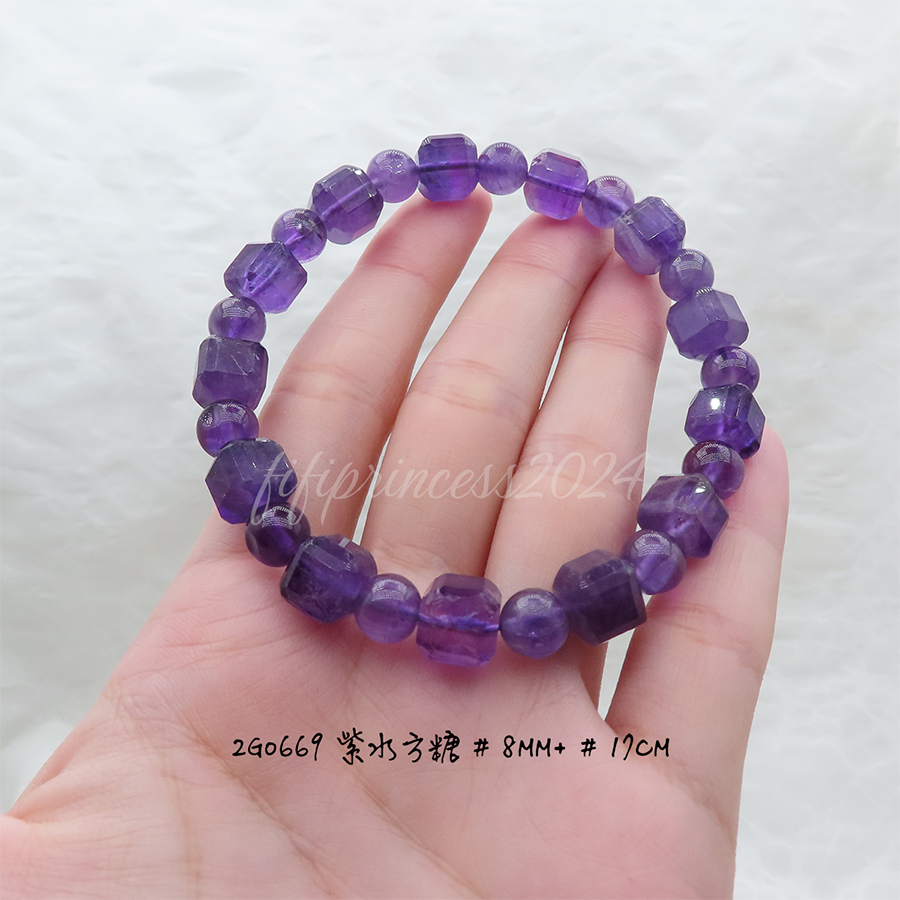 紫水晶方糖-8mm+-17cm