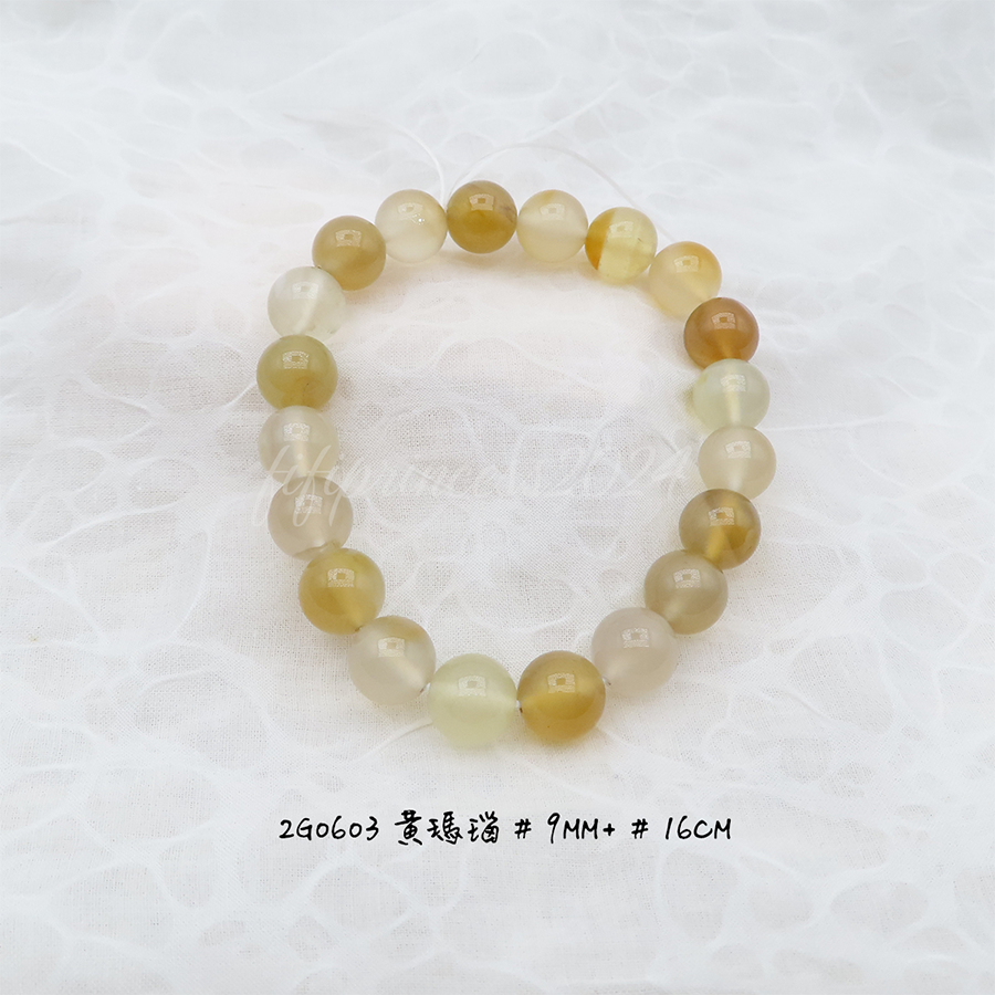 黃瑪瑙-9mm+-16cm