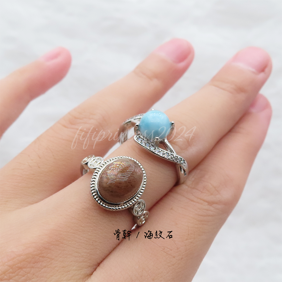 肥肥公主水晶小舖＊1115＊骨幹戒指＊海紋石戒指＊-細節圖4