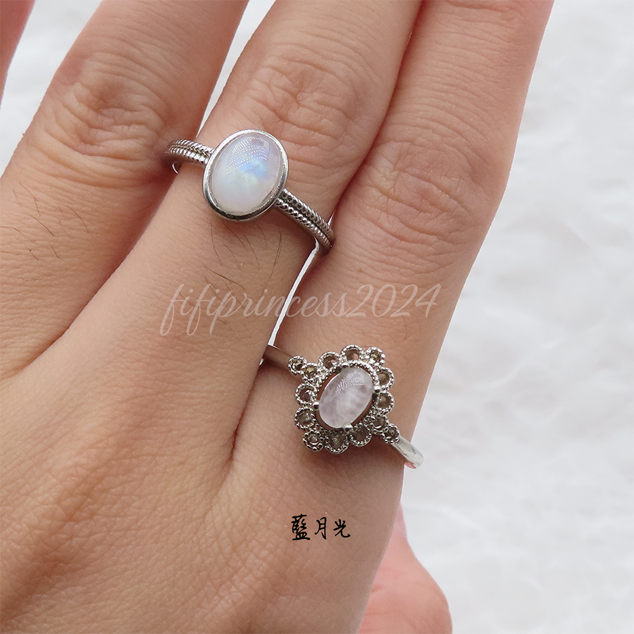 肥肥公主水晶小舖＊1115＊藍月光戒指＊-細節圖4