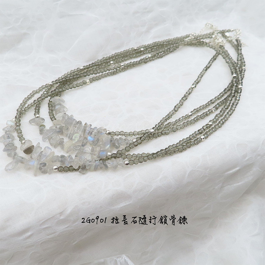 肥肥公主水晶小舖＊1120＊拉長石鎖骨鍊＊不挑款＊-細節圖3