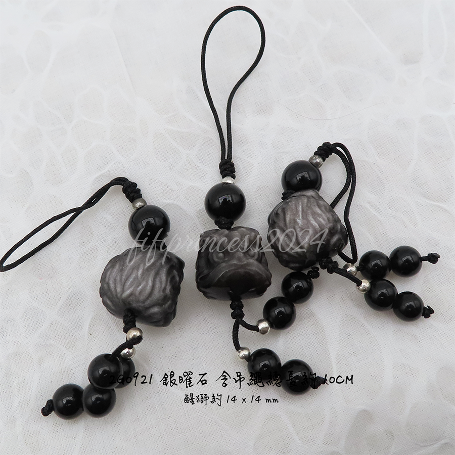 肥肥公主水晶小舖＊1204＊銀曜石吊飾＊花牌＊站貓＊醒獅＊-規格圖5