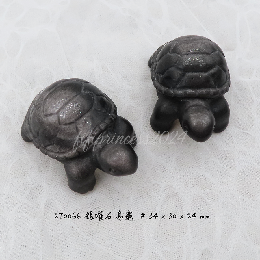天然銀曜石烏龜擺件｜避邪擋煞烏龜｜風水擺飾｜能量石雕刻｜居家辦公室礦石擺件｜生日禮物｜肥肥公主水晶小舖-細節圖3