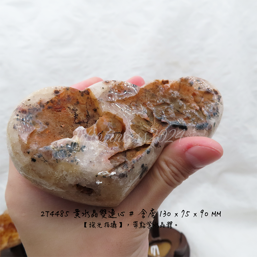 黃水晶雙心晶鎮｜招財鎖財能量石｜晶鎮擺件｜居家風水擺飾｜療癒水晶收藏｜開運招財禮物｜肥肥公主水晶小舖-細節圖10