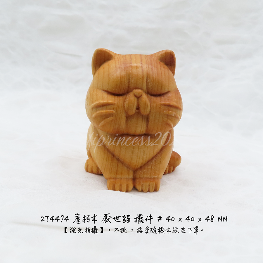 肥肥公主水晶小舖＊0102＊崖柏木擺件＊厭世貓＊-細節圖2