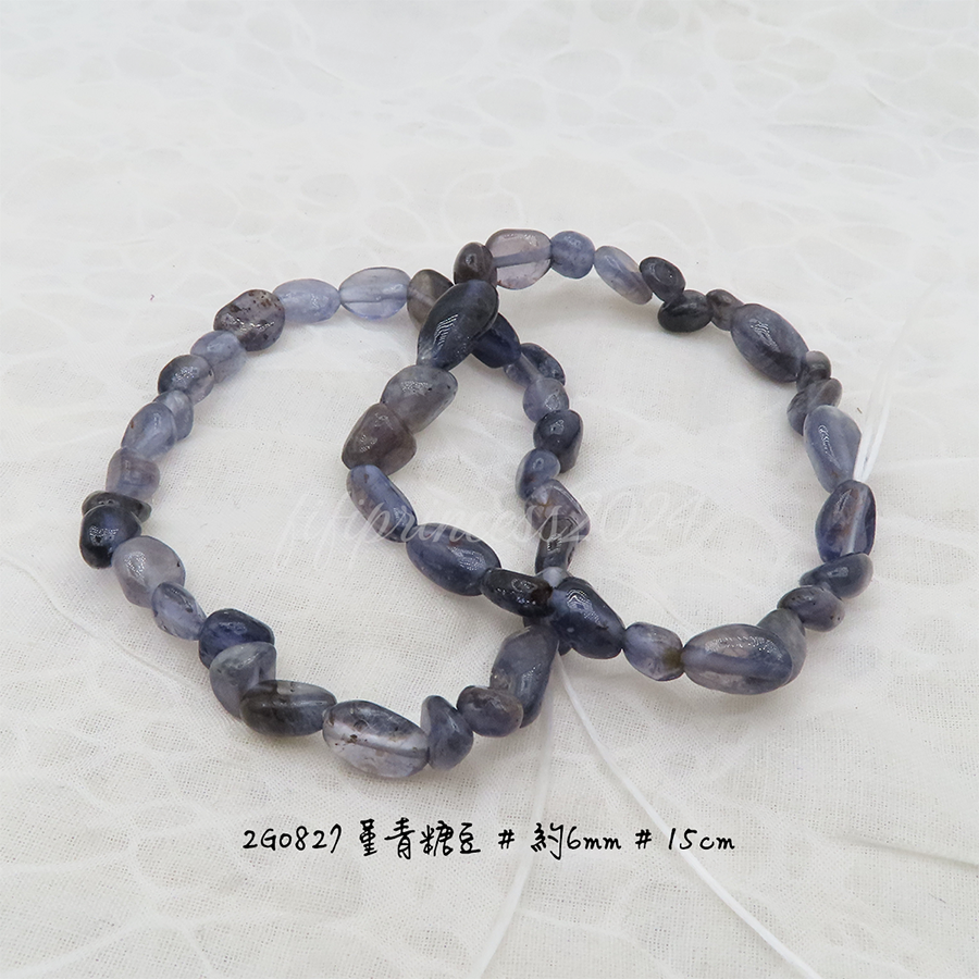 堇青石糖豆手串｜約6mm｜14-15cm｜Iolite｜提升專注・智慧思考・舒緩壓力｜肥肥公主水晶小舖-規格圖6