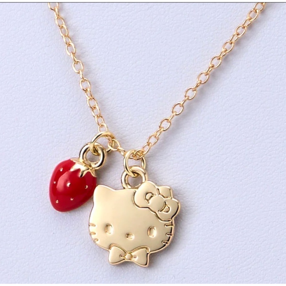 ［現貨］🍰Sanrio 草莓蛋糕Kitty大娃項鍊飾品盒組🍓-細節圖2