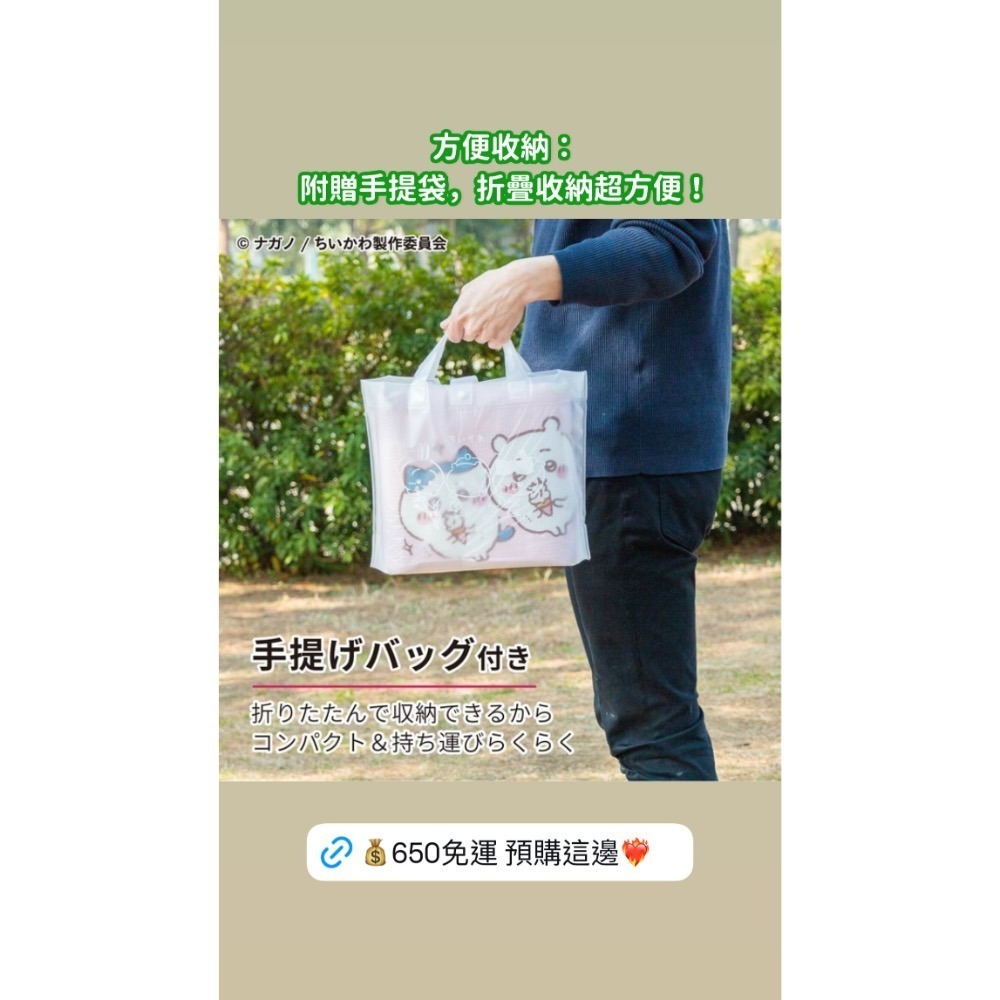 現貨免運💖 吉伊卡哇 BANDAI 野餐墊 附收納袋 4～5人用-細節圖2