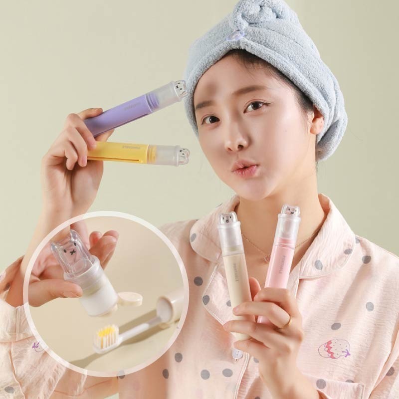 牙膏儲存 便攜式牙刷套組 替換刷頭 一體式牙膏牙刷套裝 便攜牙刷 一體式牙刷組 旅行牙刷 牙刷-細節圖10