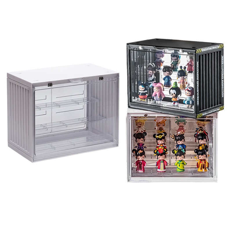 階梯公仔收納盒 公仔收納展示櫃 盲盒收納 收納盒 公仔收納盒 模型展示盒 公仔盒 展示櫃 展示盒 透明公仔收藏盒-細節圖2