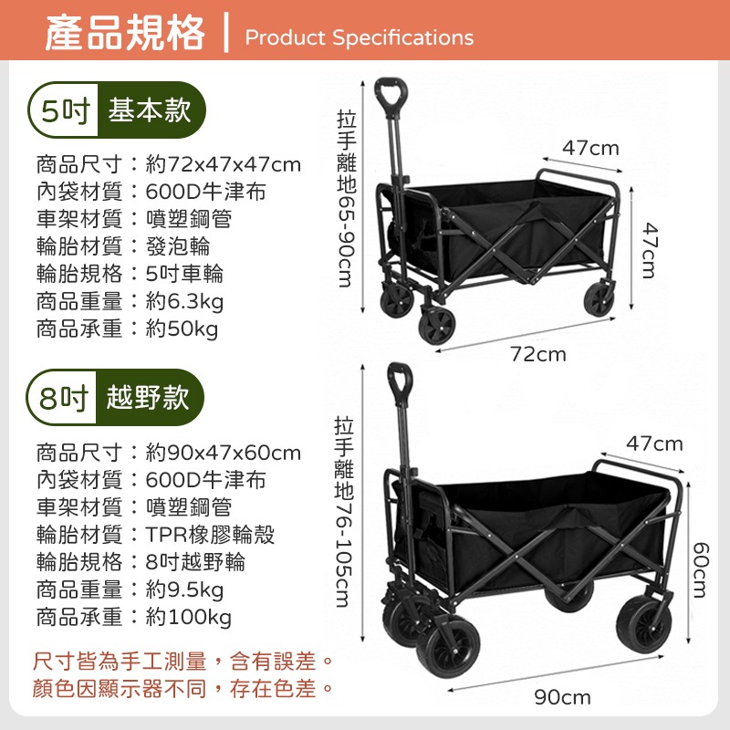 戶外露營手拉推車 露營手拉推車 折疊手推車 摺疊手拉車 露營推車 外出推車 小推車 手拉車 手推車 推車 拉車 露營-細節圖10