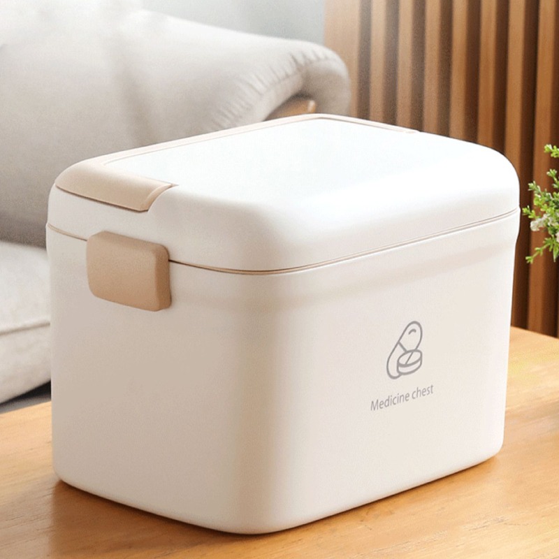 雙層手提藥物收納箱 藥盒 保健盒 雙層收納箱 雙層藥箱 藥箱 藥物收納-細節圖11