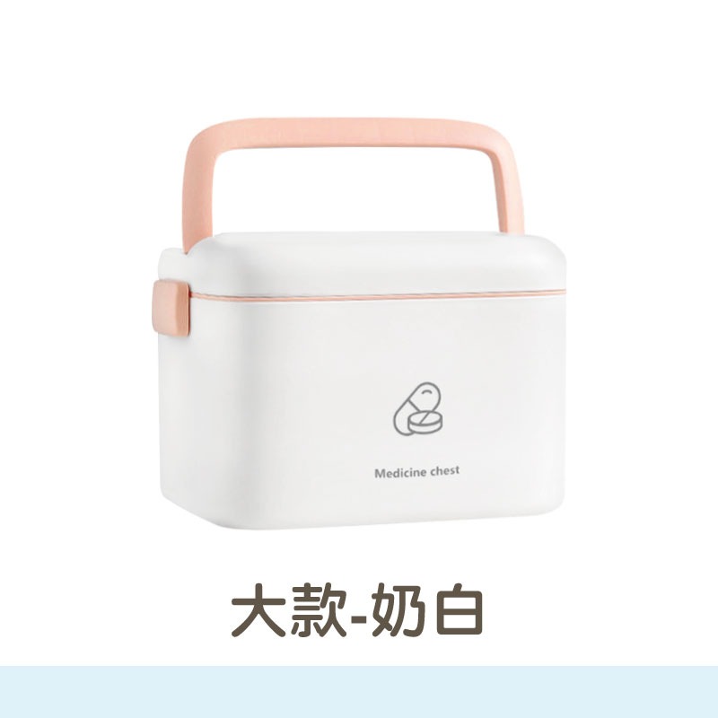 雙層手提藥物收納箱 藥盒 保健盒 雙層收納箱 雙層藥箱 藥箱 藥物收納-規格圖11