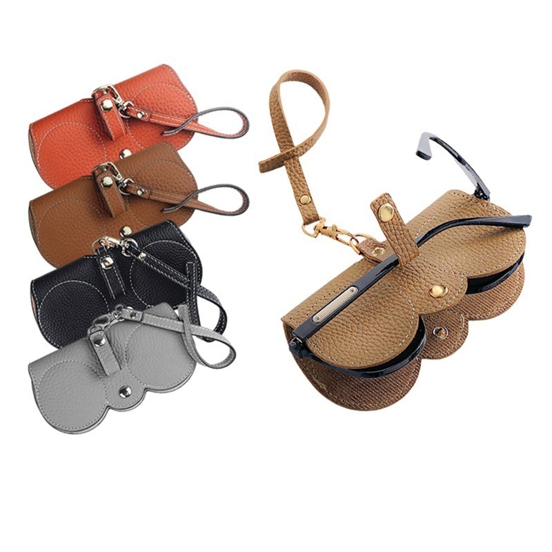 皮革眼鏡收納套 收納眼鏡盒 保護套 眼鏡袋 眼鏡保護套 眼鏡包 眼鏡套 太陽眼鏡保護套 簡約眼鏡袋 眼鏡收納袋-細節圖2