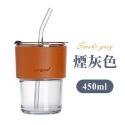 復古玻璃吸管杯 耐熱玻璃杯 玻璃吸管杯 玻璃咖啡杯 防漏吸管杯 透明杯子 咖啡隨行杯 隨行杯 水杯 雙飲杯 杯子 杯-規格圖11