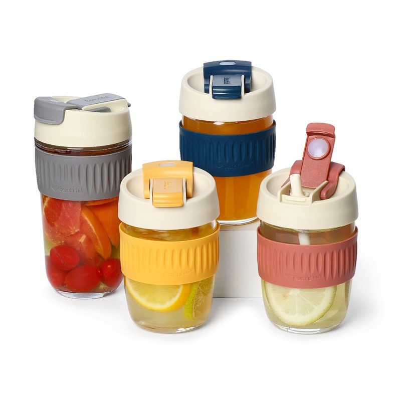 兩用玻璃隨行杯 兩用玻璃杯 玻璃隨行杯 咖啡隨行杯 玻璃咖啡杯 耐熱玻璃杯 環保杯 水杯 杯子 玻璃杯 吸管杯 隨手杯-細節圖2