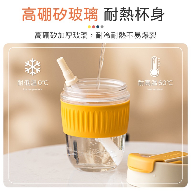 兩用玻璃隨行杯 兩用玻璃杯 玻璃隨行杯 咖啡隨行杯 玻璃咖啡杯 耐熱玻璃杯 環保杯 水杯 杯子 玻璃杯 吸管杯 隨手杯-細節圖6