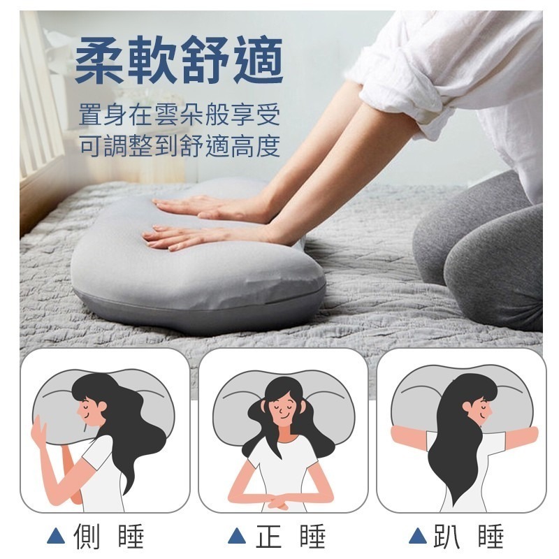 3D立體雲朵枕 水洗枕頭 粒子枕頭 顆粒枕頭 顆粒枕 側睡枕 韓國顆粒枕 記憶棉粒子枕 午睡枕 舒眠枕 透氣枕-細節圖8