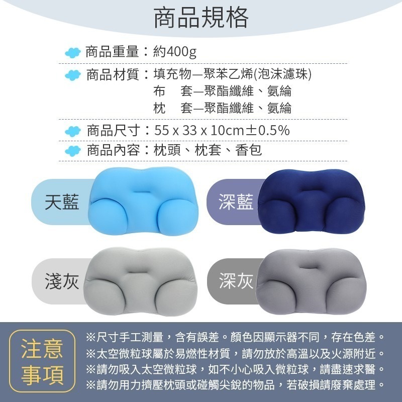 3D立體雲朵枕 水洗枕頭 粒子枕頭 顆粒枕頭 顆粒枕 側睡枕 韓國顆粒枕 記憶棉粒子枕 午睡枕 舒眠枕 透氣枕-細節圖10
