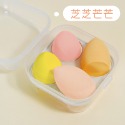 雞蛋盒美妝蛋 美妝蛋 粉撲 盒裝美妝蛋 四入裝 彩妝海綿 化妝蛋 乾濕兩用 水滴型 斜切水滴粉撲 彩妝蛋 美妝蛋收納-規格圖10