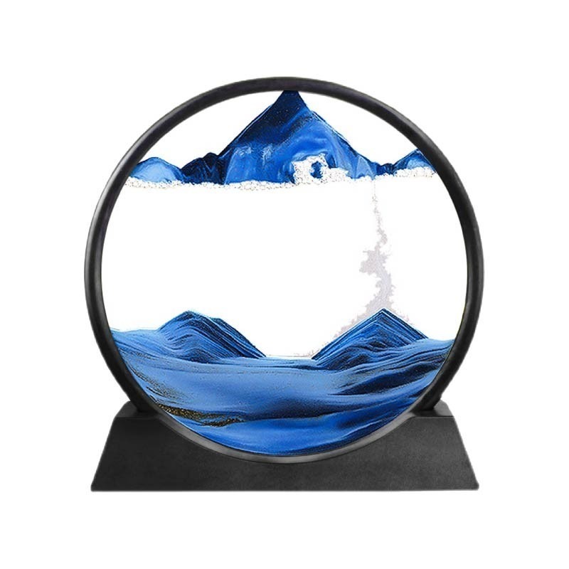 3D流沙畫 流沙畫擺飾 流沙畫 玻璃流沙畫 解壓流沙畫 立體流沙畫 流動畫 流沙擺飾 沙漏擺件 沙漏 沙畫 禮物-細節圖2