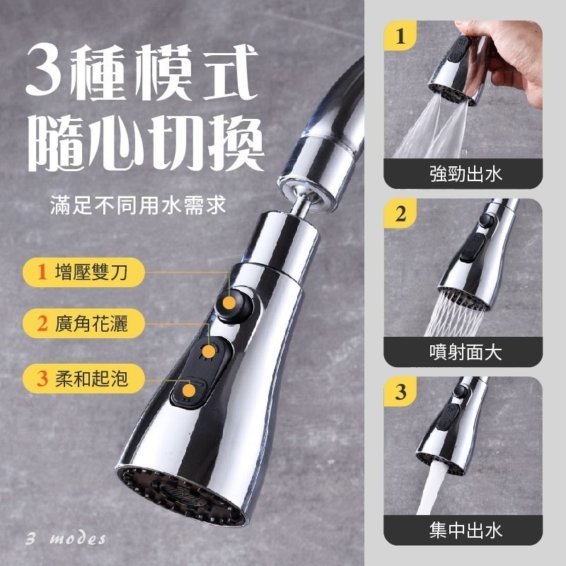 小蠻腰萬向噴頭 水龍頭花灑 起泡器 360度旋轉 增壓水龍頭 水龍頭延伸器 廚房水龍頭 萬向水龍頭 水龍頭 噴頭-細節圖6