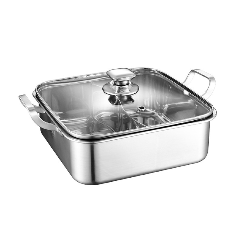 不鏽鋼方形鴛鴦鍋 不鏽鋼鴛鴦鍋 不鏽鋼 鴛鴦鍋 鴛鴦火鍋 方形鴛鴦鍋 湯鍋 鴛鴦鍋子 火鍋 304不鏽鋼 火鍋鍋具 鍋子-細節圖2
