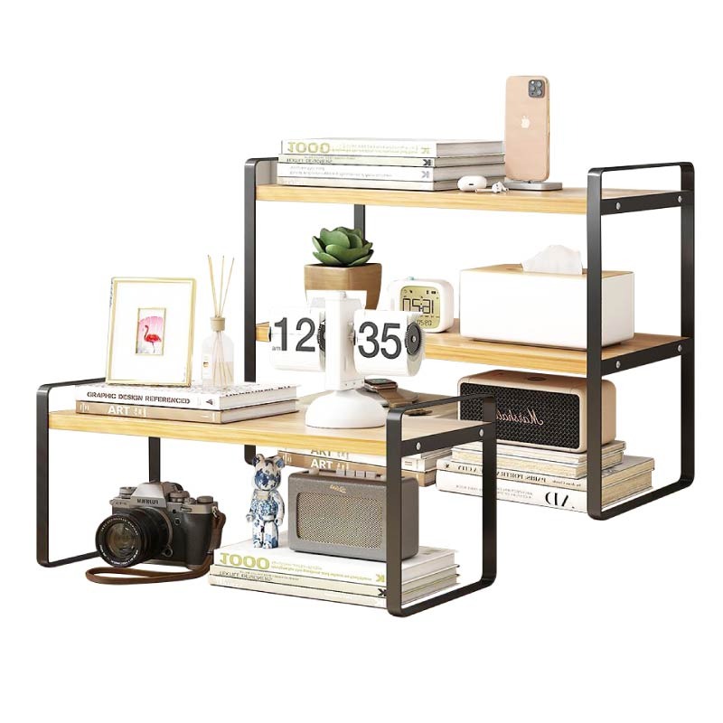 桌面置物架 收納架 雙層置物架 收納置物架 收納層架 置物架 鐵藝分層架 桌面儲物架 桌上置物架 桌上層架-細節圖2