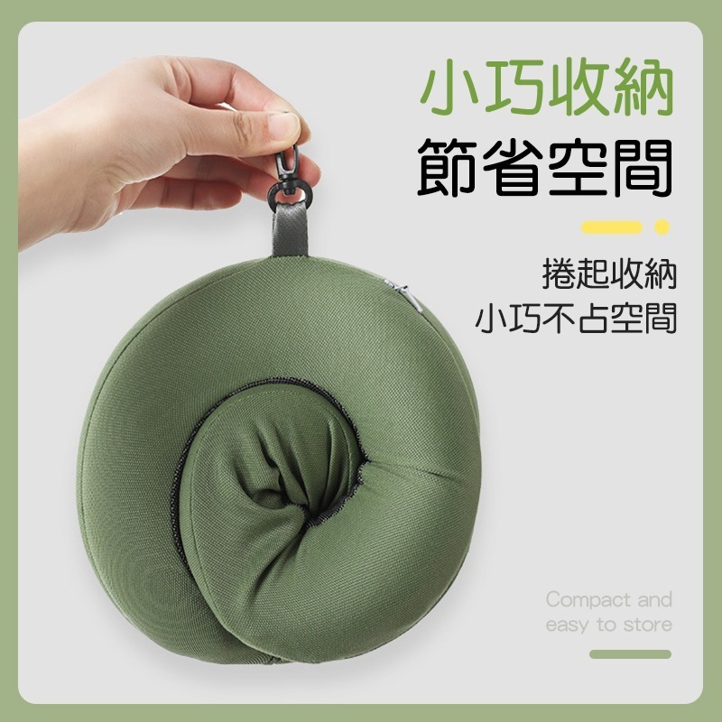 收納U型枕 旅行U型枕 記憶棉頸枕 駝峰形頸枕 辦公午睡枕 U型枕 U形枕 飛機枕 旅行枕 午睡枕 頸枕-細節圖7