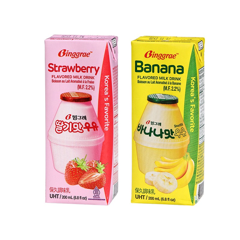 60%生乳 Binggrae保久調味乳 韓國牛奶 韓國保久乳 保久乳 調味乳 200ml 香蕉牛奶 草莓牛奶-細節圖2