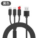 三合一尼龍充電線 1.2米 一拖三線 手機充電線  尼龍編織線 一分三充電線 充電  充電線-規格圖9